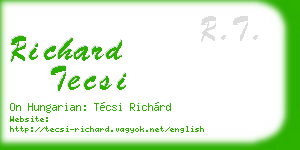 richard tecsi business card