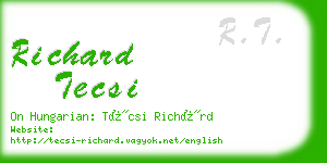 richard tecsi business card